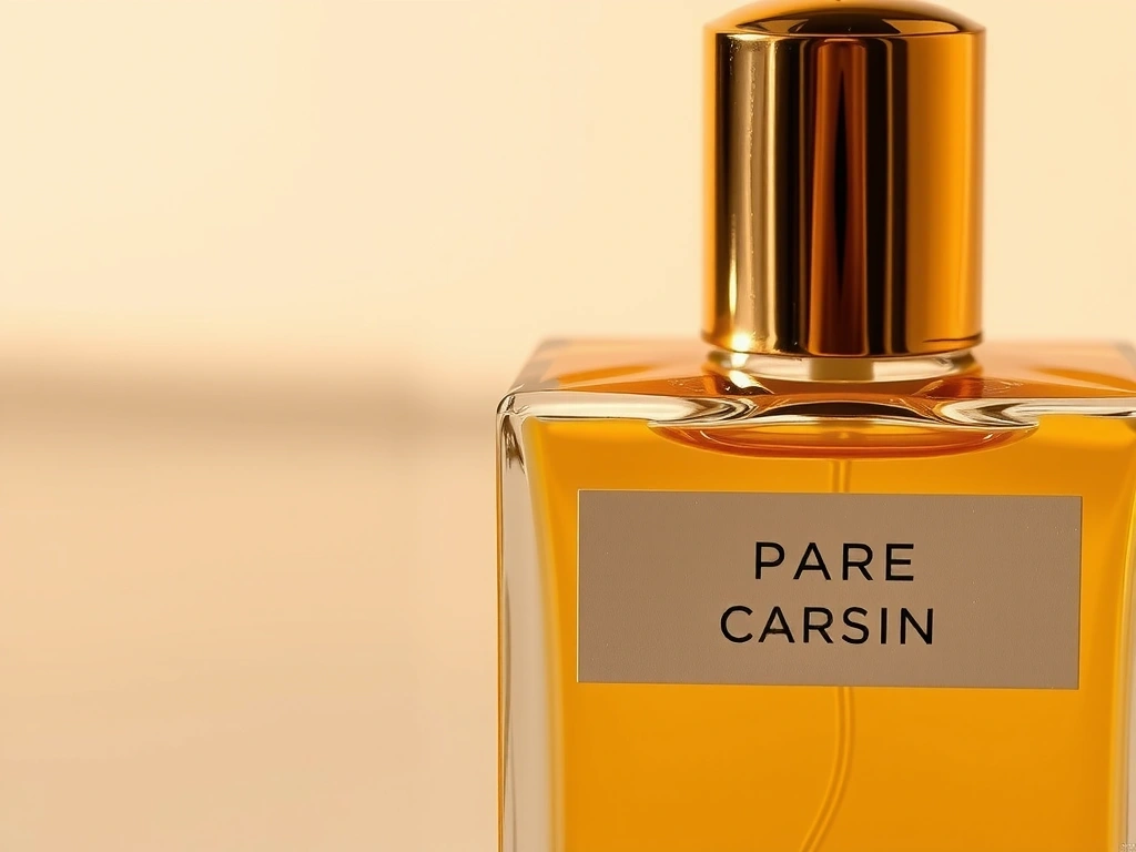 Visuel avant : étiquette d'une bouteille de parfum ancienne